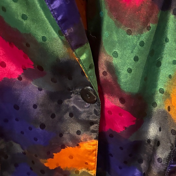 Voice Women's Vibrant Multicolor Blazer 1 Button & 2 Pockets Size - Picture 5 of 7